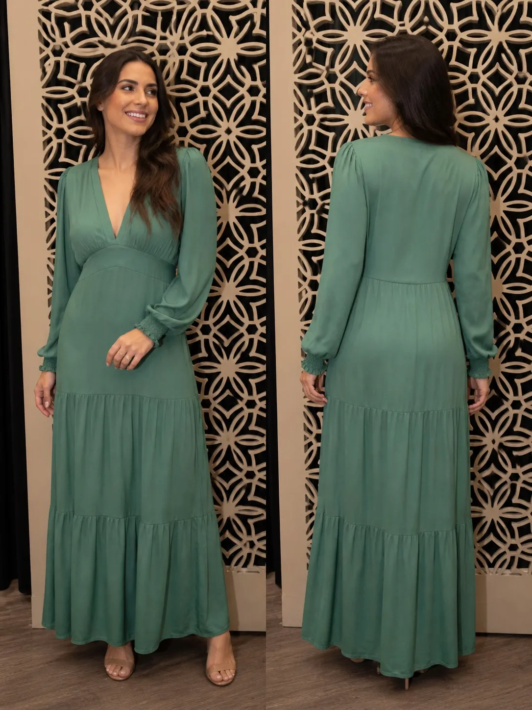 Vestido Viscolinho verde